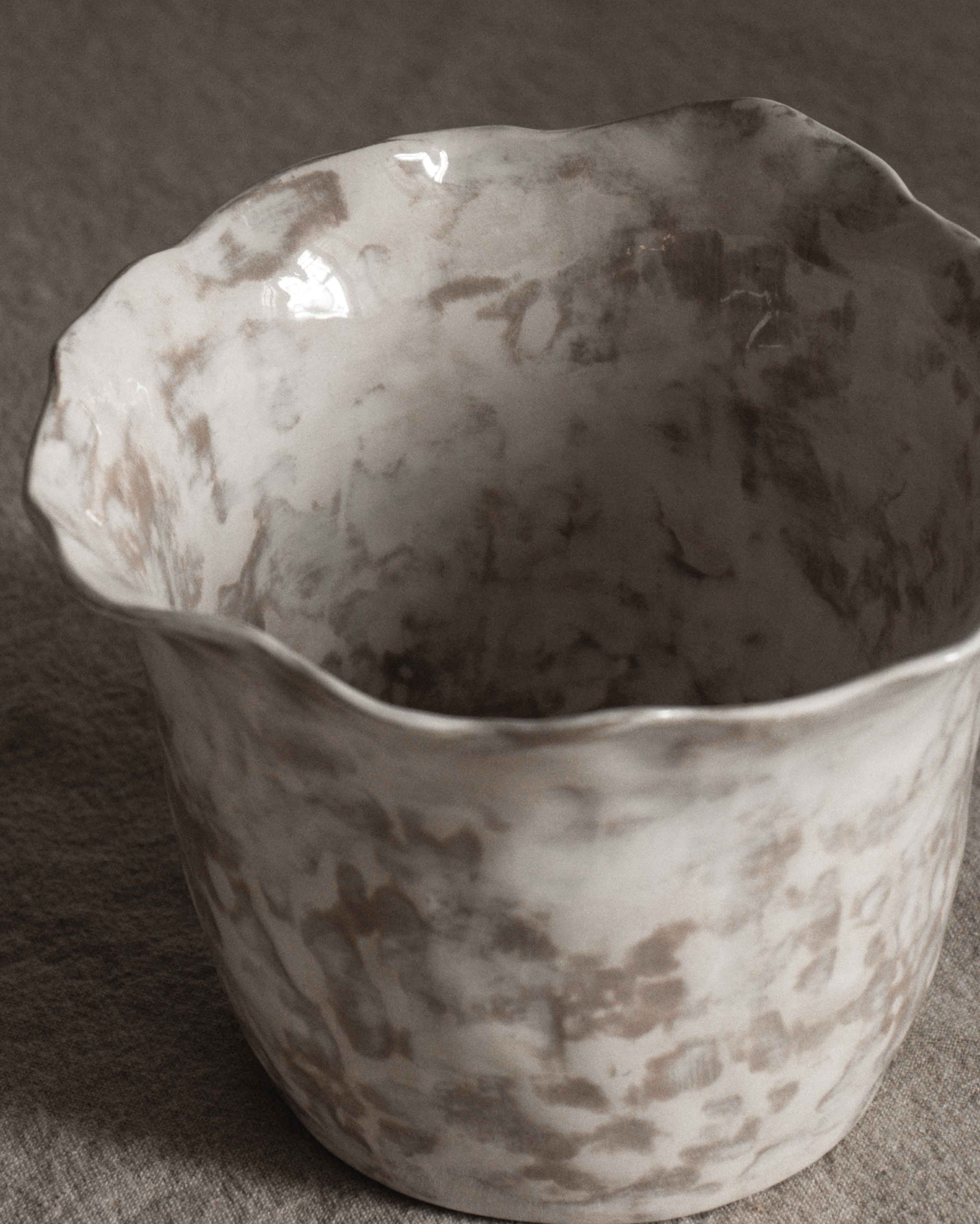 Wavy Planter in Stone