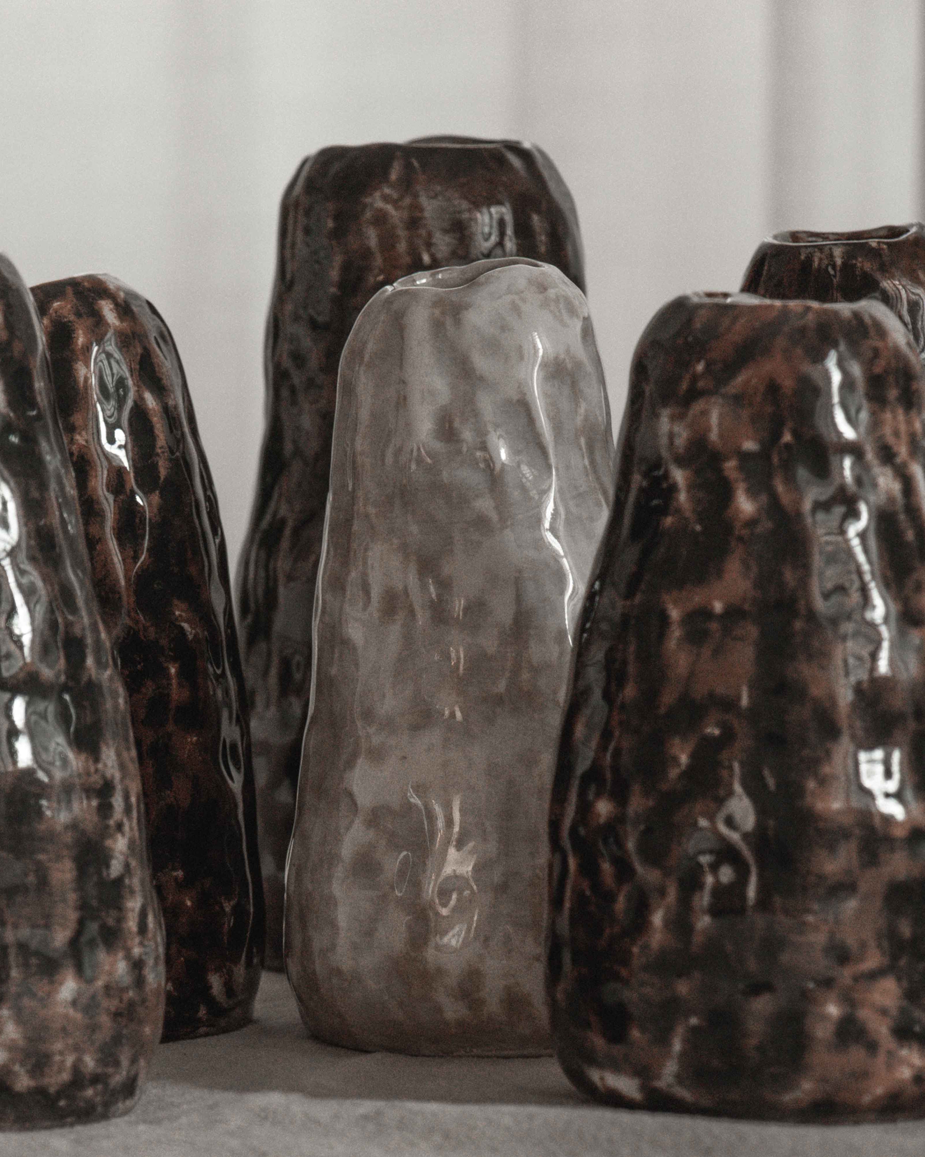 Volcano Vase in Stone