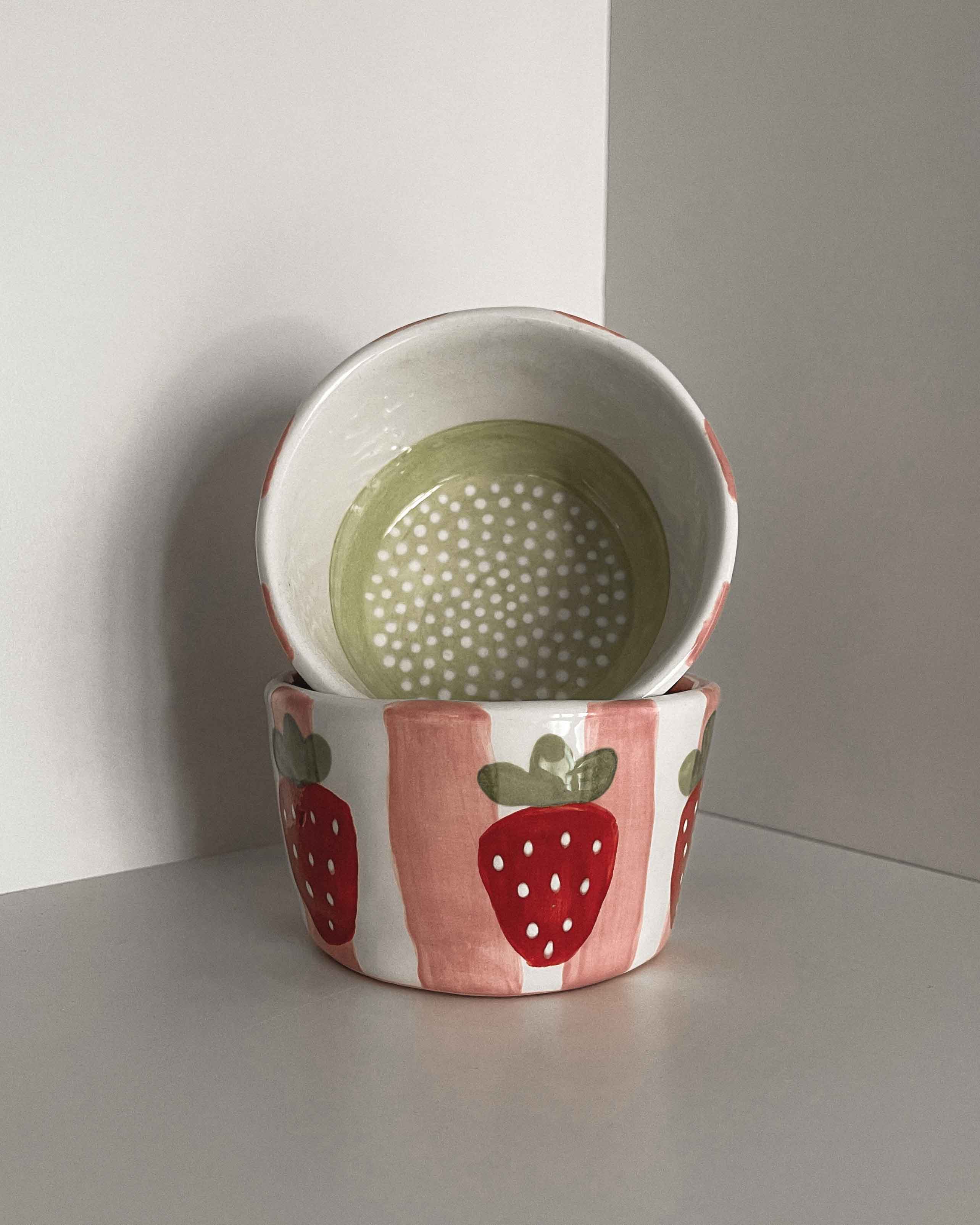 Berry Stripe Small Bowl