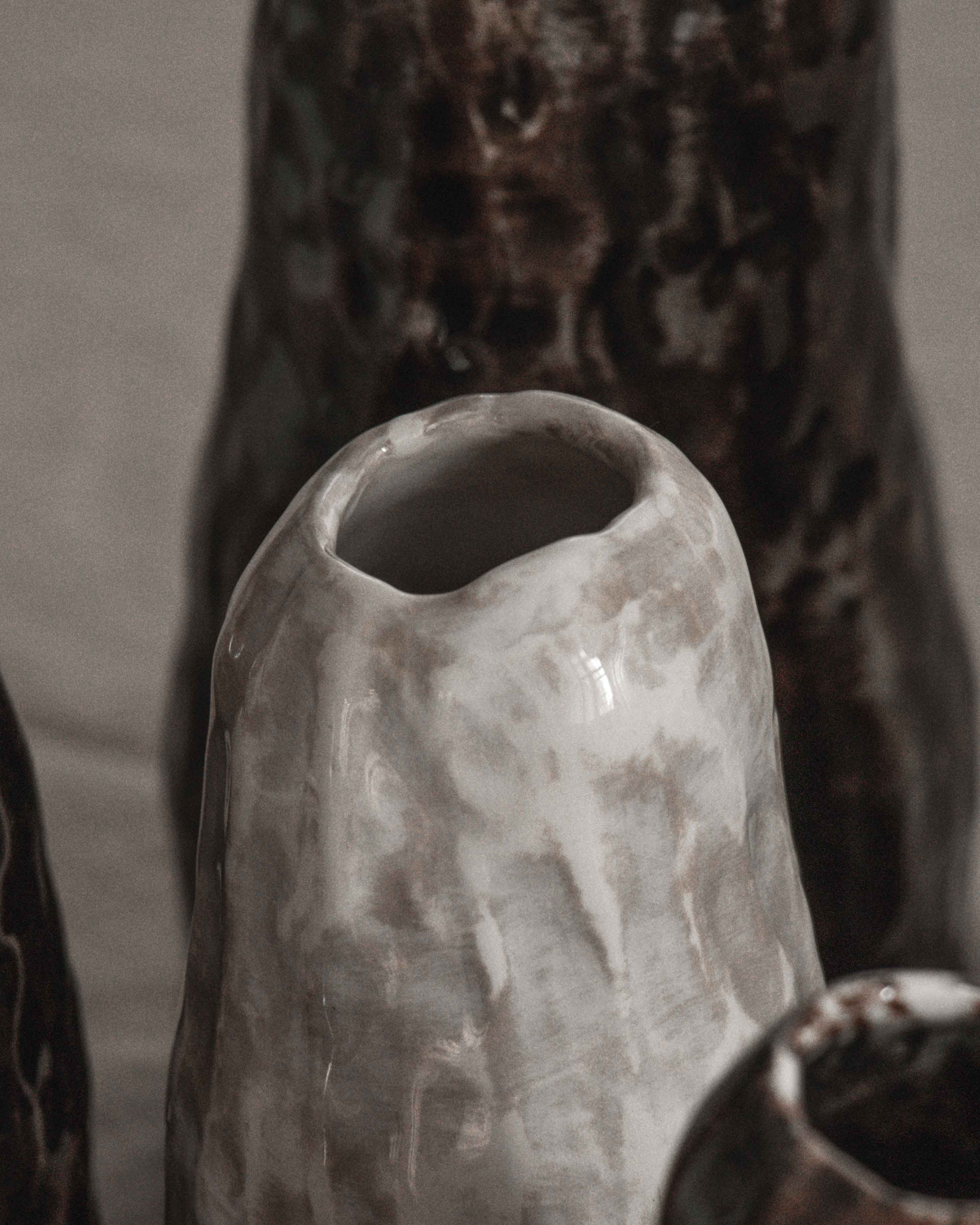 Volcano Vase in Stone