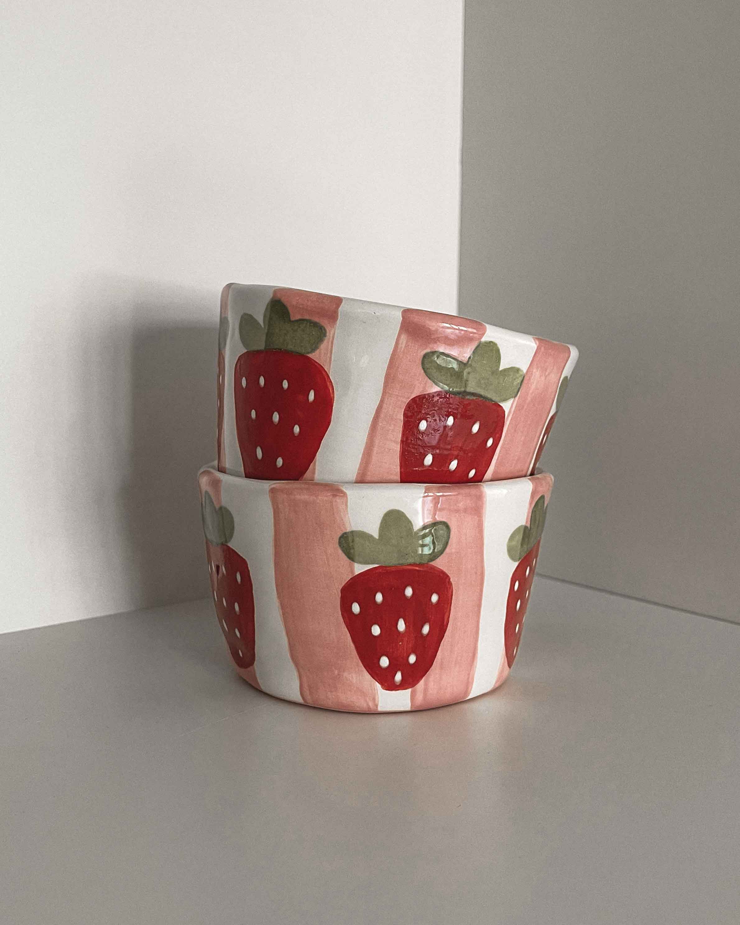 Berry Stripe Small Bowl