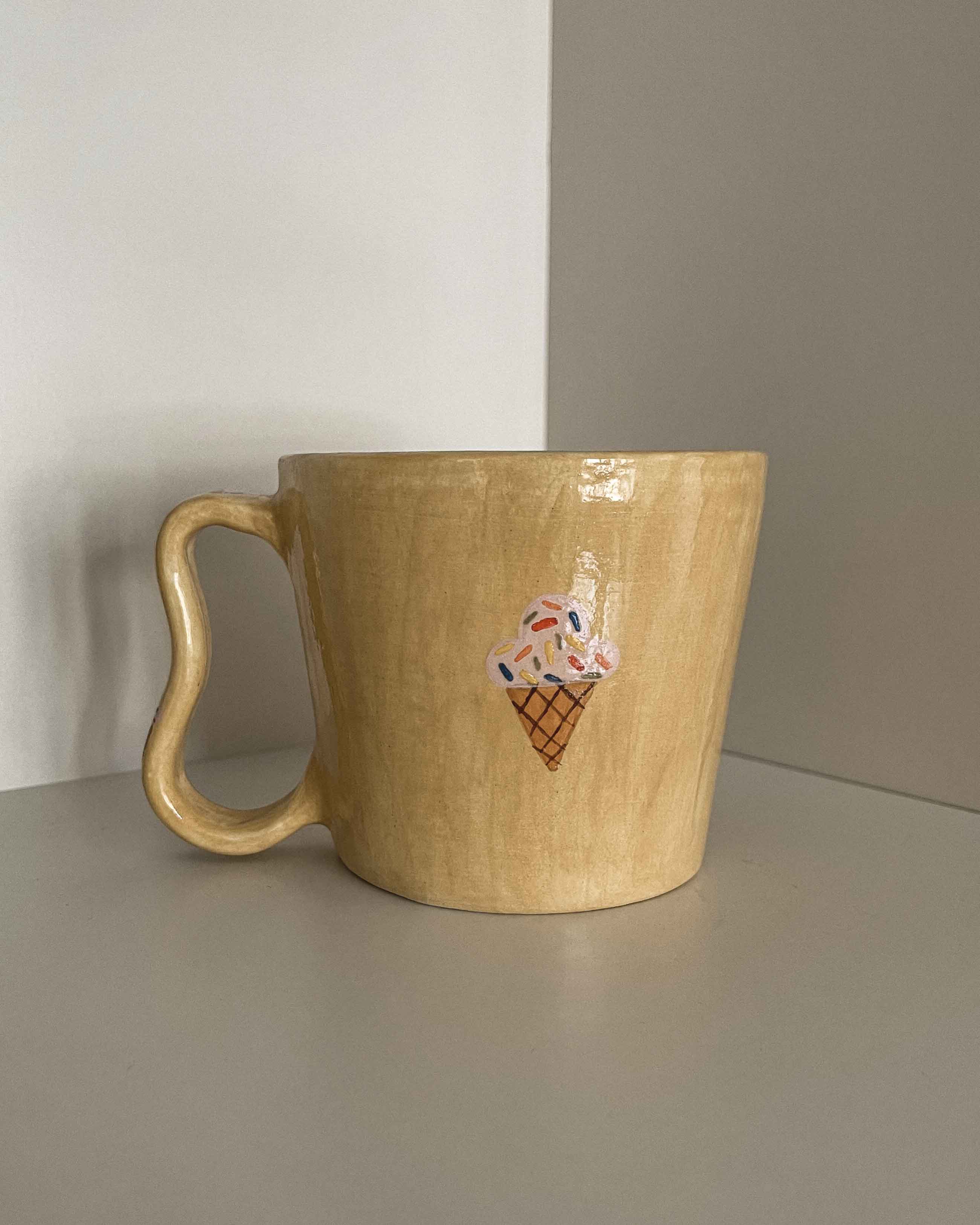 Ice Cream Cone Icon Squiggle Mug