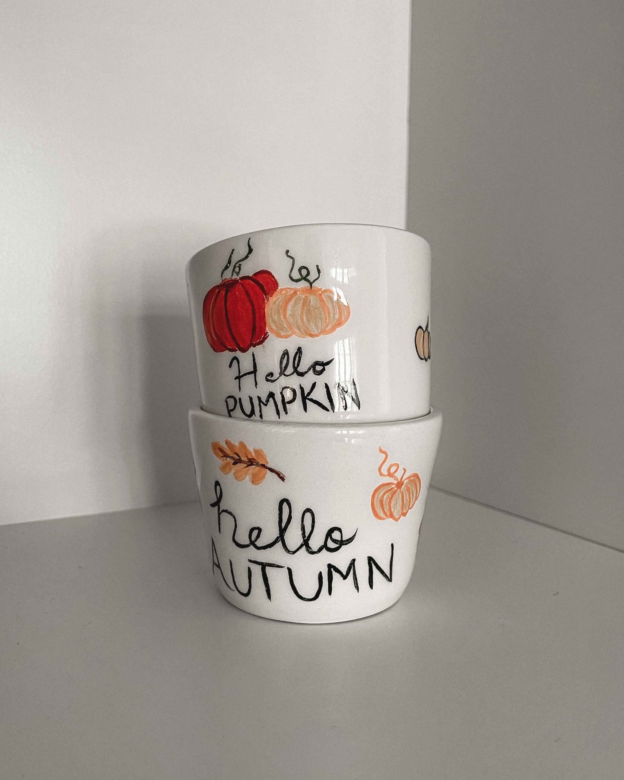 Hello Autumn / Pumpkin Autumnal Espresso Cup